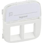  LEGRAND 755485 Valena Allure 2xRJ11 / RJ45 socket cover with label holder, White