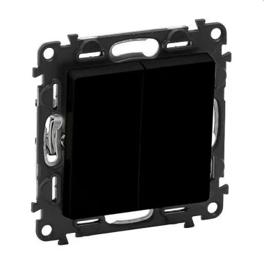 LEGRAND 756308 Valena Life kettős váltókapcsoló mechanizmus burkolattal, 10 AX, fekete