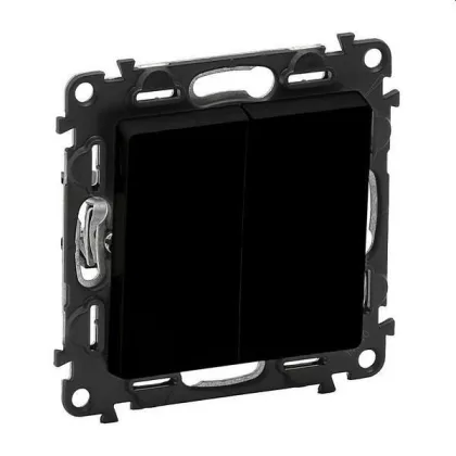   LEGRAND 756308 Valena Life kettős váltókapcsoló mechanizmus burkolattal, 10 AX, fekete
