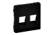 LEGRAND 756372 Valena Life kettős hangszóró-csatlakozóaljzat burkolat, 4 kivezetéssel, fekete