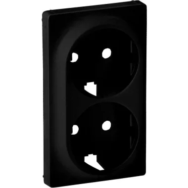 LEGRAND 756952 Valena Life 2x2P+F socket cover, black LEGRAND 756952 Valena Life 2x2P+F socket cover, black