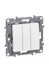 LEGRAND 764503 Niloé hármas egypólusú kapcsoló, 10AX, fehér