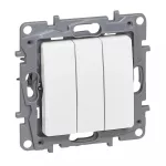   LEGRAND 764503 Niloé hármas egypólusú kapcsoló, 10AX, fehér
