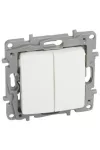 LEGRAND 764508 Niloé kettős váltóérintkezős nyomó, fehér
