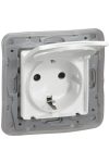 LEGRAND 764532 Niloé 2P + F socket with hinged child protection, white