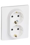 LEGRAND 764534 Niloé 2 × 2P + F socket without child protection (screw), white