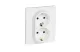 LEGRAND 764534 Niloé 2×2P+F dugalj csatlakozóaljzat gyermekvédelem nélkül (csavaros), fehér LEGRAND 764534 Niloé 2×2P+F dugalj csatlakozóaljzat gyermekvédelem nélkül (csavaros), fehér