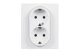 LEGRAND 764544 Niloé 2×2P+F dugalj csatlakozóaljzat gyermekvédelemmel (csavaros), fehér