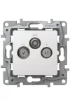 LEGRAND 764564 Niloé TV-RD-SAT aljzat átmenő (14dB), fehér
