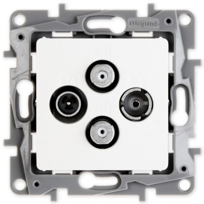 LEGRAND 764566 Niloé TV-RD-SAT-SAT csillagpontos aljzat, végzáró (1,5 dB), fehér