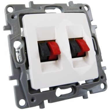 LEGRAND 764581 Niloé kettős hangszóró-csatlakozóaljzat, fehér