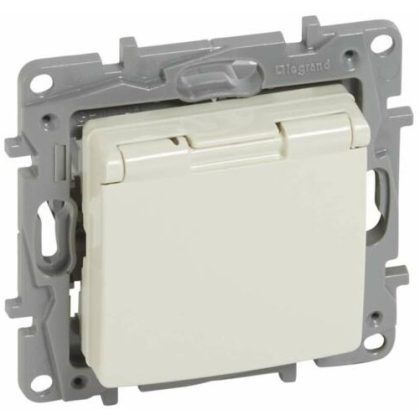  LEGRAND 764632 Niloé 2P + F socket with hinged child protection, beige