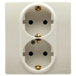   LEGRAND 764634 Niloé 2 × 2P + F socket without child protection (screw), beige