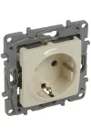 LEGRAND 764639 Niloé 2P+F dugalj csatlakozóaljzat gyermekvédelem nélkül (csavaros), bézs