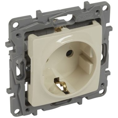 LEGRAND 764639 Niloé 2P + F socket without child protection (screw), beige
