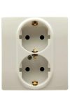 LEGRAND 764644 Niloé 2×2P+F dugalj csatlakozóaljzat gyermekvédelemmel (csavaros), bézs
