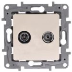 LEGRAND 764657 Niloé TV-SAT aljzat, átmenő (14 dB), bézs