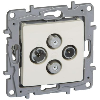   LEGRAND 764666 Niloé TV-RD-SAT-SAT star point socket, end cap (1.5 dB), beige