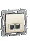LEGRAND 764670 Niloé RJ11 + RJ45 Cat.5 UTP socket, beige