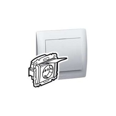LEGRAND 775924 Galea Life 2P + F earthed socket with flap IP44 white