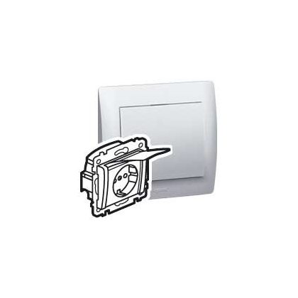   LEGRAND 775924 Galea Life 2P + F earthed socket with flap IP44 white