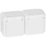   LEGRAND 782374 Forix IP44 fk 2x2P+F földelt dugalj csatlakozóaljzat, 16A, csapófedéllel, gyv, fehér