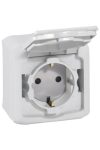 LEGRAND 782393 Forix IP44 fk 2P+F földelt dugalj csatlakozóaljzat, 16A, csapófedéllel, gyv, szürke