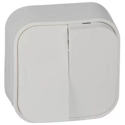   LEGRAND 782402 Forix IP20 falon kívüli kettős egypólusú kapcsoló, 10 AX - 250 V~ fehér