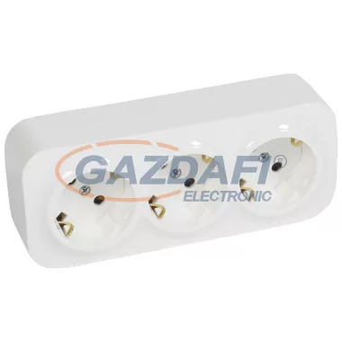 LEGRAND 782418 Forix IP20 fk 3x2P+F dugalj csatlakozóaljzat, 16 A, gyv, 45°-ban elforgatott betéttárcsa, fehér