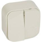   LEGRAND 782432 Forix IP20 falon kívüli kettős egypólusú kapcsoló, 10 AX - 250 V~ bézs