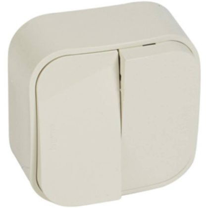   LEGRAND 782432 Forix IP20 falon kívüli kettős egypólusú kapcsoló, 10 AX - 250 V~ bézs