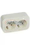 LEGRAND 782443 Forix IP20 fk 2x2P+F dugalj csatlakozóaljzat, 16 A, gyv nélkül, 45°-ban elforg. betéttárcsa, bézs