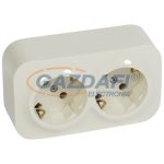   LEGRAND 782443 Forix IP20 fk 2x2P+F dugalj csatlakozóaljzat, 16 A, gyv nélkül, 45°-ban elforg. betéttárcsa, bézs