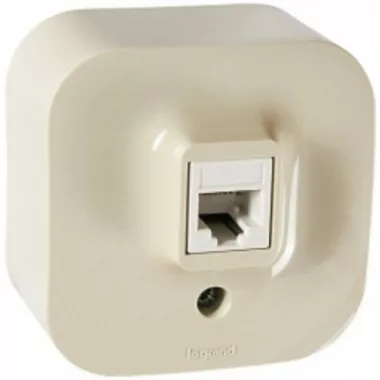 LEGRAND 782454 Forix IP20 falon kívüli 1x RJ45 Cat. 5e UTP informatikai csatlakozóaljzat bézs