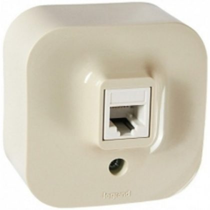   LEGRAND 782454 Forix IP20 falon kívüli 1x RJ45 Cat. 5e UTP informatikai csatlakozóaljzat bézs