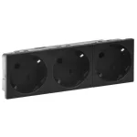   LEGRAND 79373 Program Mosaic 3x2P + F socket rotated 45 °, black