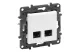 LEGRAND 863166 Niloé Step 2xRJ45 Cat.6 STP aljzat, fehér