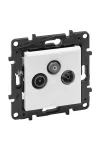 LEGRAND 863180 Niloé Step TV-R-SAT csillagpontos aljzat (1,5 dB), fehér