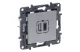 LEGRAND 863340 Niloé Step 2xUSB-A+C töltőaljzat 5V 3A 15W, alumínium