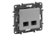 LEGRAND 863370 Niloé Step 2xRJ45 Cat.6A STP aljzat, alumínium