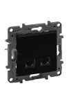 LEGRAND 863568 Niloé Step 2xRJ45 Cat.6A UTP aljzat, fekete