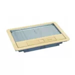   LEGRAND 88006 Sárgaréz fedél 8/12 modulos standard padlódobozhoz, max. 8mm burkolattal