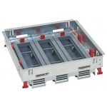   LEGRAND 88022 24 (3x8) modular, horizontal, height-adjustable standard floor box, can be mounted with Mosaic