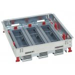   LEGRAND 88022 24 (3x8) modulos, horizontális, állítható magasságú standard padlódoboz, Mosaic-kal szerelvényezhető