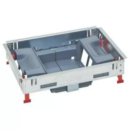   LEGRAND 88025 16 (2x8) modulos, vertikális, állítható magasságú standard padlódoboz, Mosaic-kal szerelvényezhető