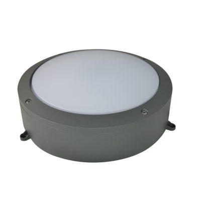   TRACON LFV60NW Védett fali LED lámpatest, porszórt, szürke 100-240 VAC, 60 W, 4200 lm, D=320 mm, 4000 K, IP65, EEI=G