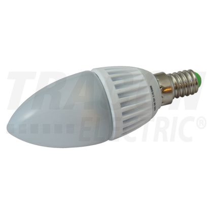   Bec Led lumanare alb TRACON LGY5W LED  230VAC, 5 W, 2700 K, E14, 370 lm, 250°