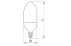 TRACON LGY5W Gyertya burájú LED fényforrás, tejüveg 230VAC, 5 W, 2700 K, E14, 380 lm, 180°, EEI=G