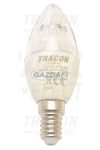 TRACON LGYD6NWO Fényerő-szabályozható gyertya burájú LED fényforrás 230 V, 50 Hz, E14, 6 W, 470 lm, 4000 K, 240°, EEI=A+