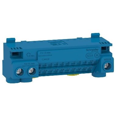 SCHNEIDER LGYT1N24 Csatlakozóblokk, 24 furat, nulla